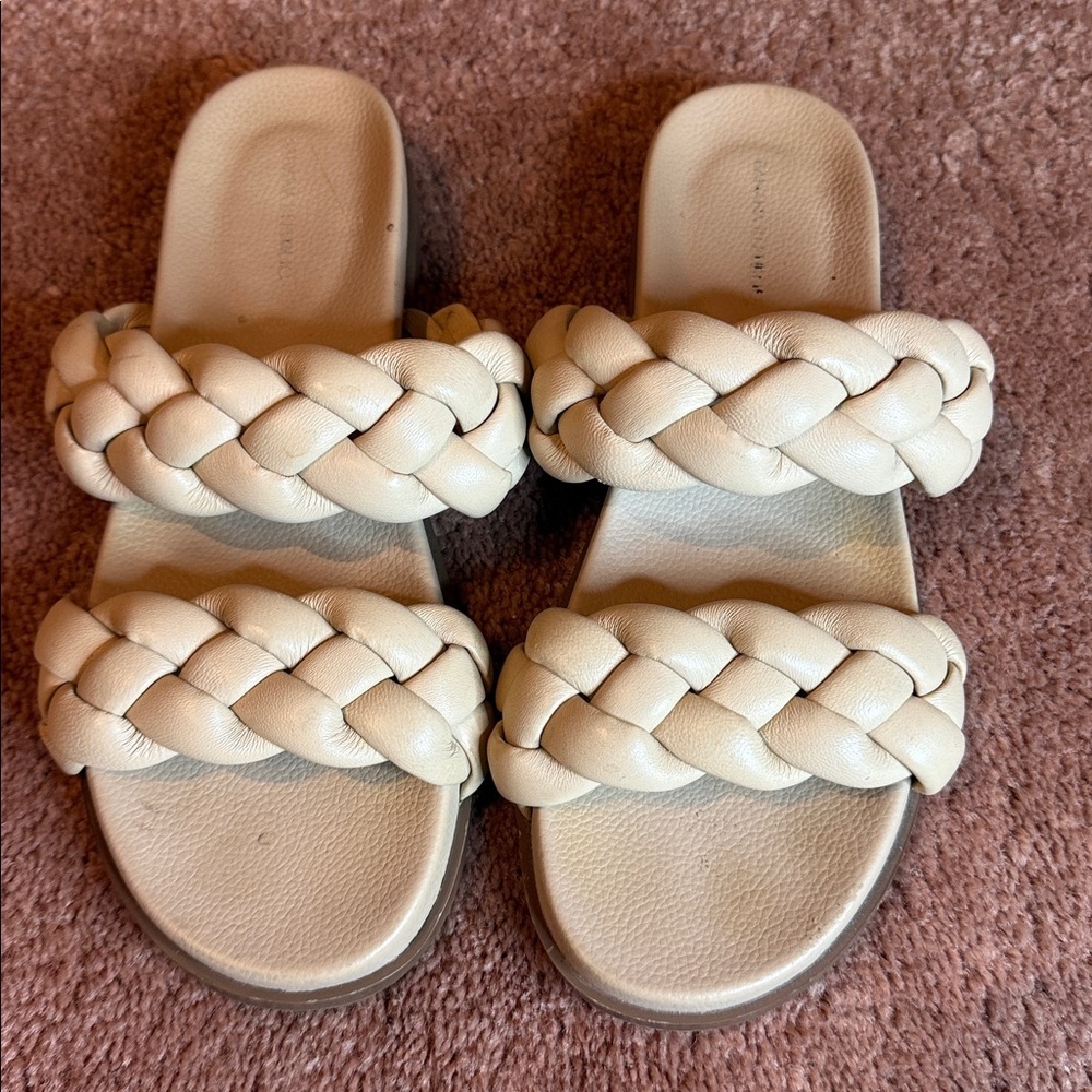 Banana Republic Cream Braided Sandals